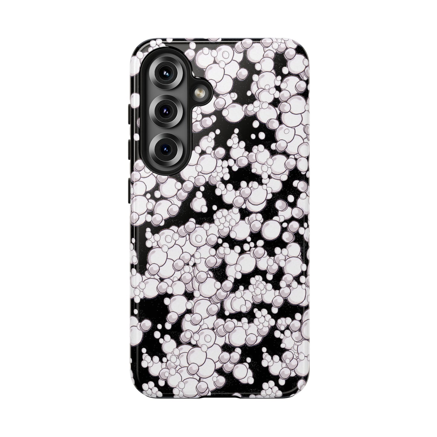 Bubble Dots Black Phone Case