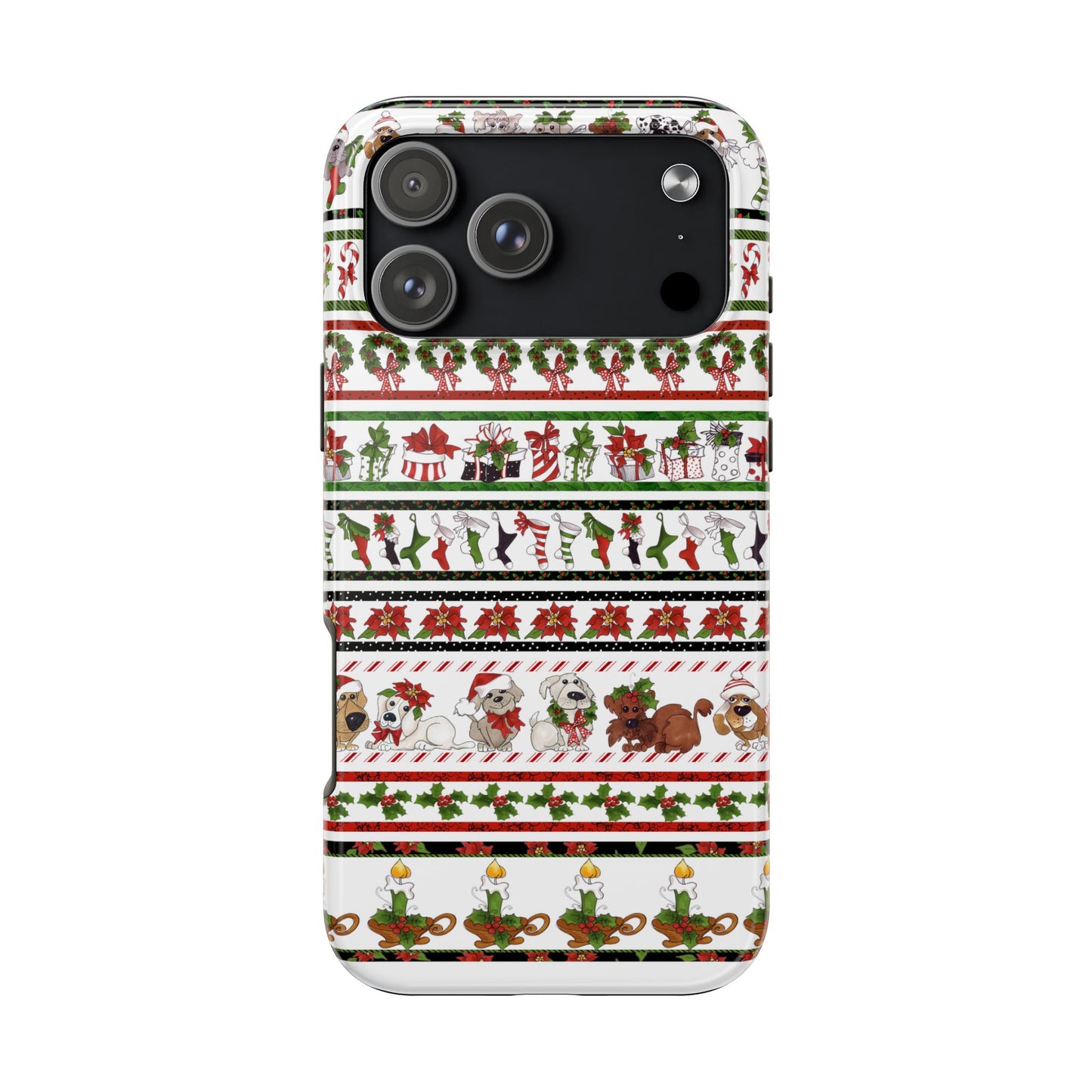 Holiday Borders White Phone Case