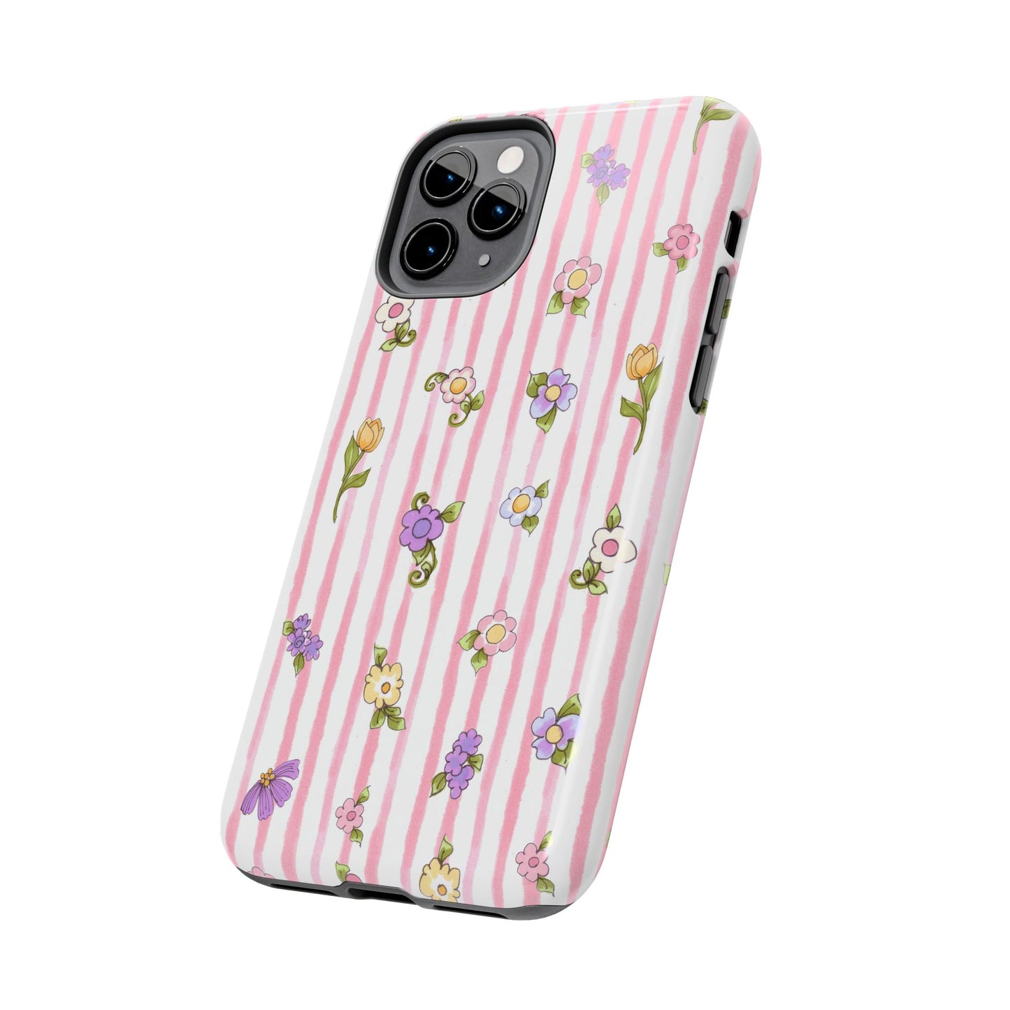 Pretty Posie Stripe Phone Case