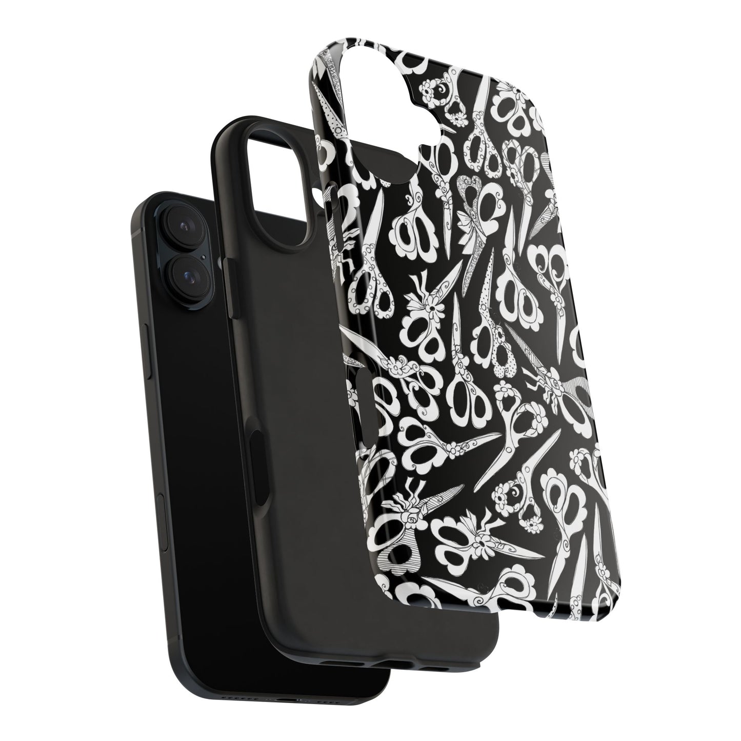 Scissor Blizzard Black Phone Case