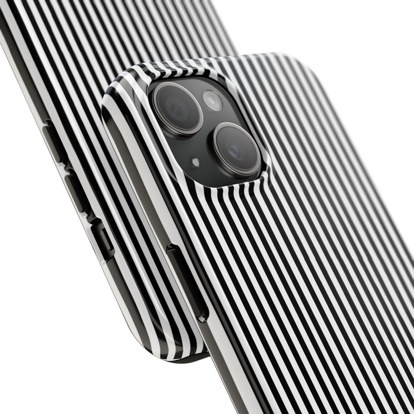Stripe White / Black Phone Case