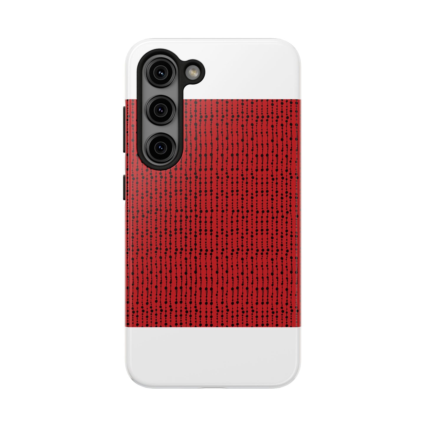 Beaded Curtain Red / Black Phone Case