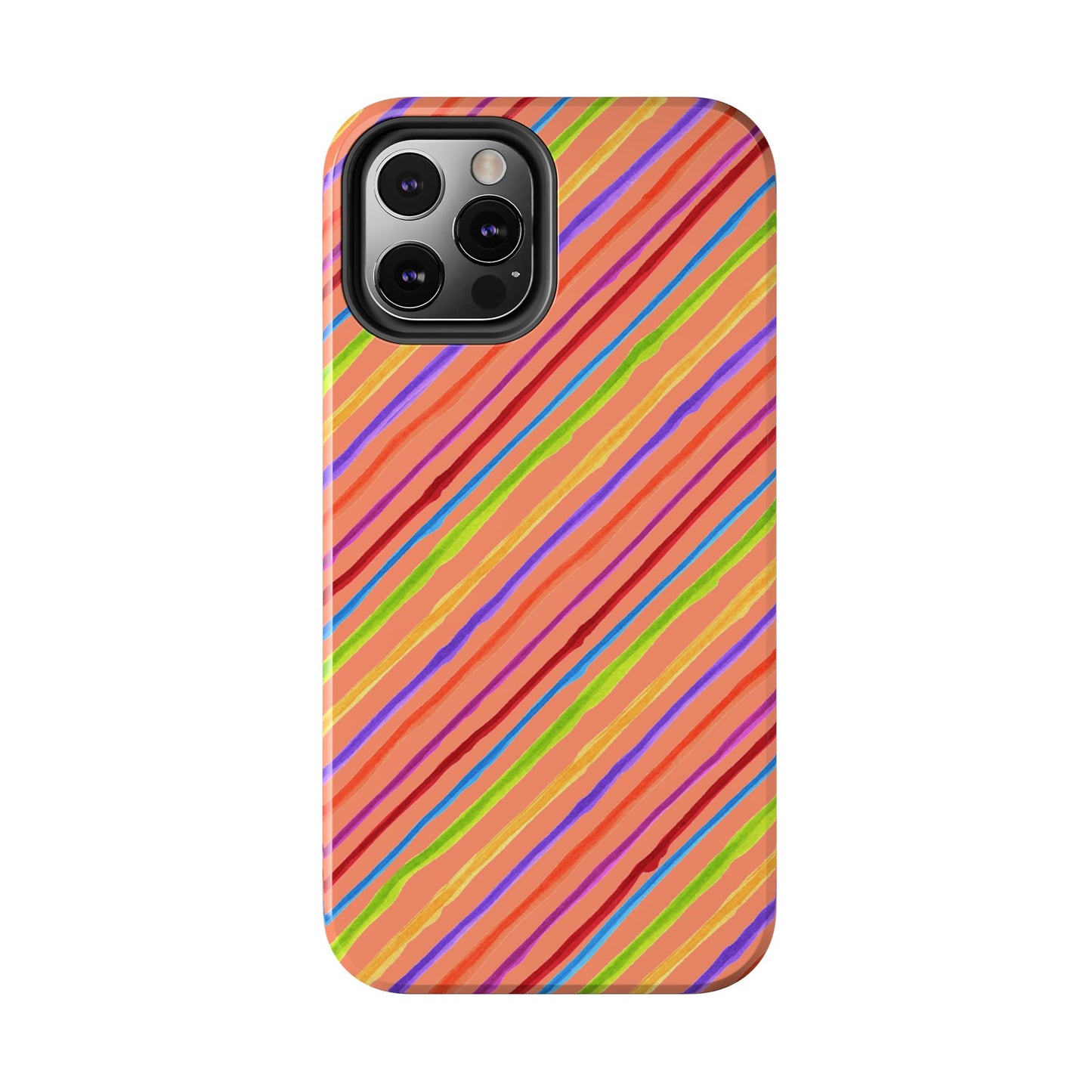 Calico Stripe Orange Phone Case
