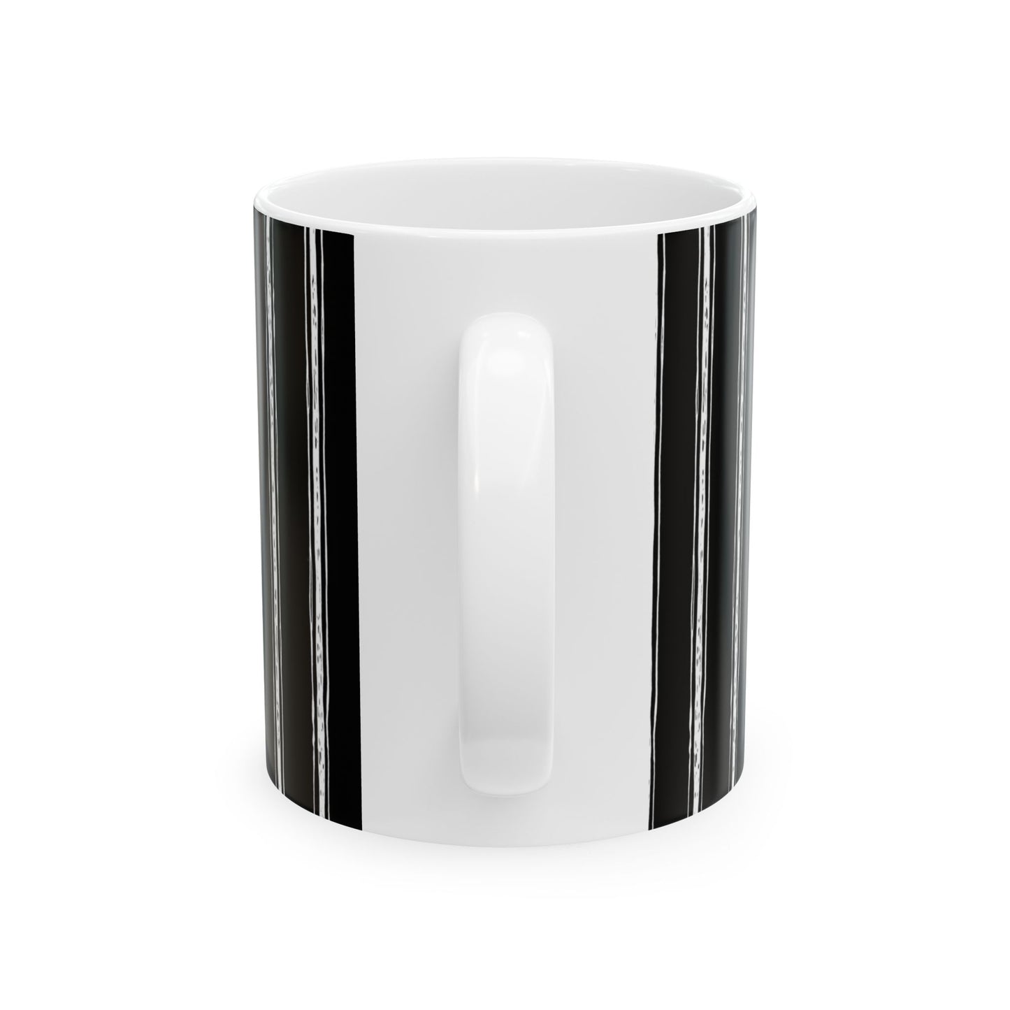 Napkin Stripe Black / White Cup