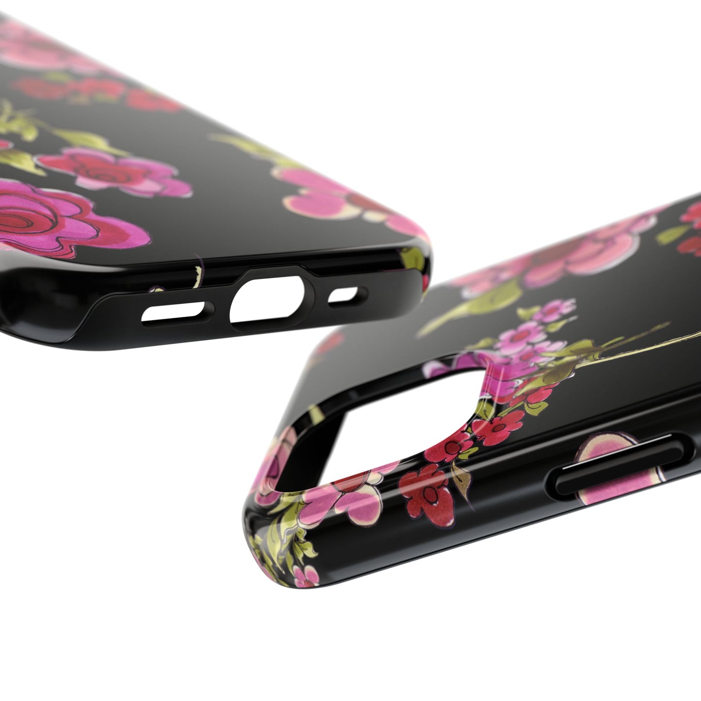 Jumbo Floral Black Phone Case