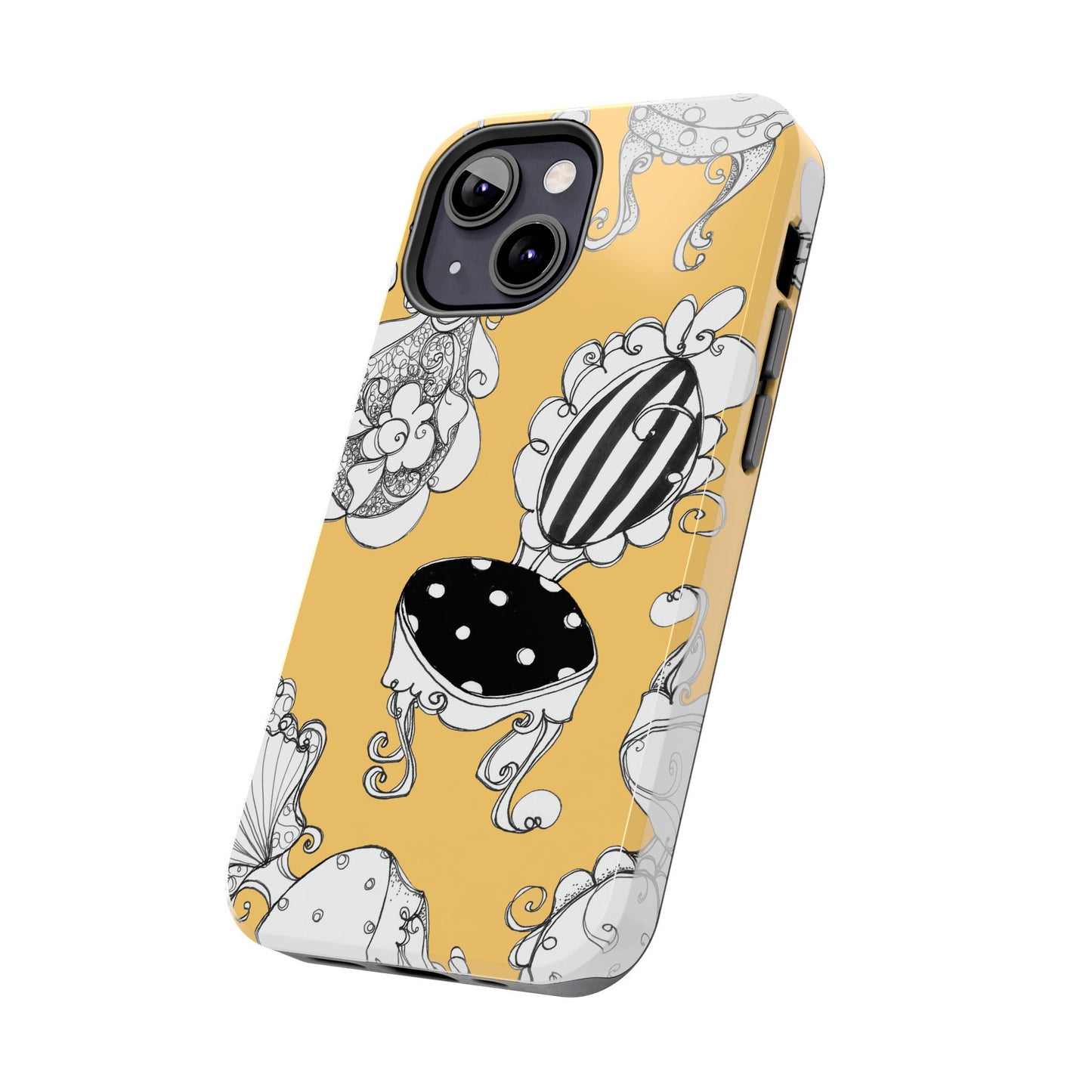 Bistro Chairs Yellow Phone Case
