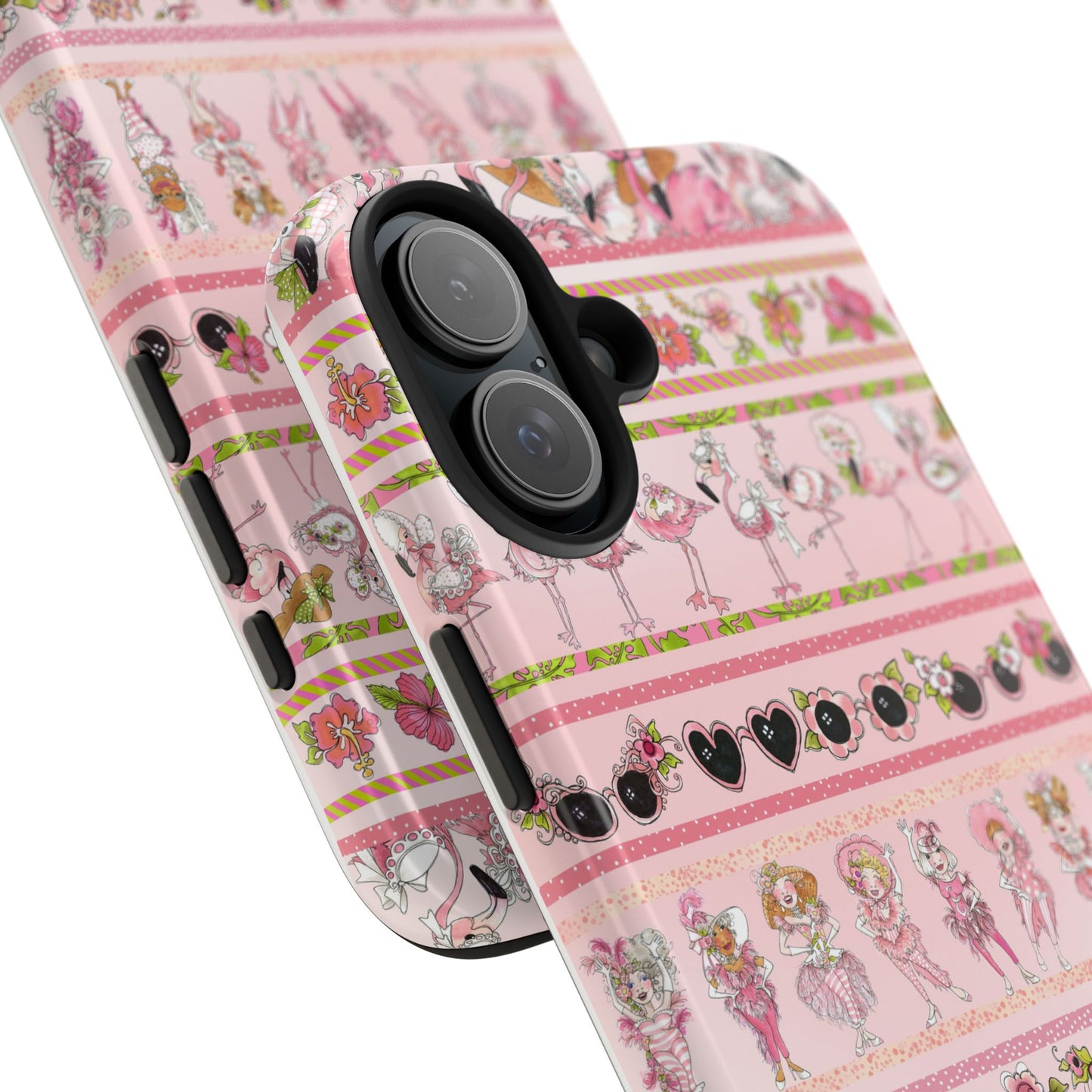 Flam Borders Pink Phone Case