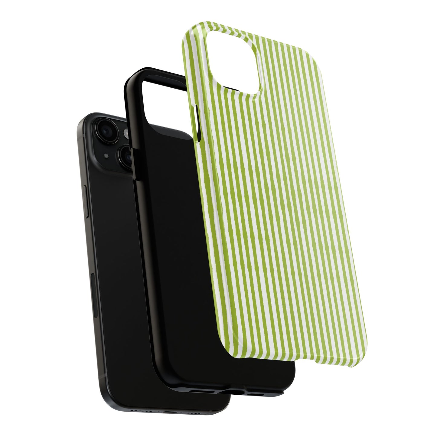 Lazy Stripe Green / White Phone Case