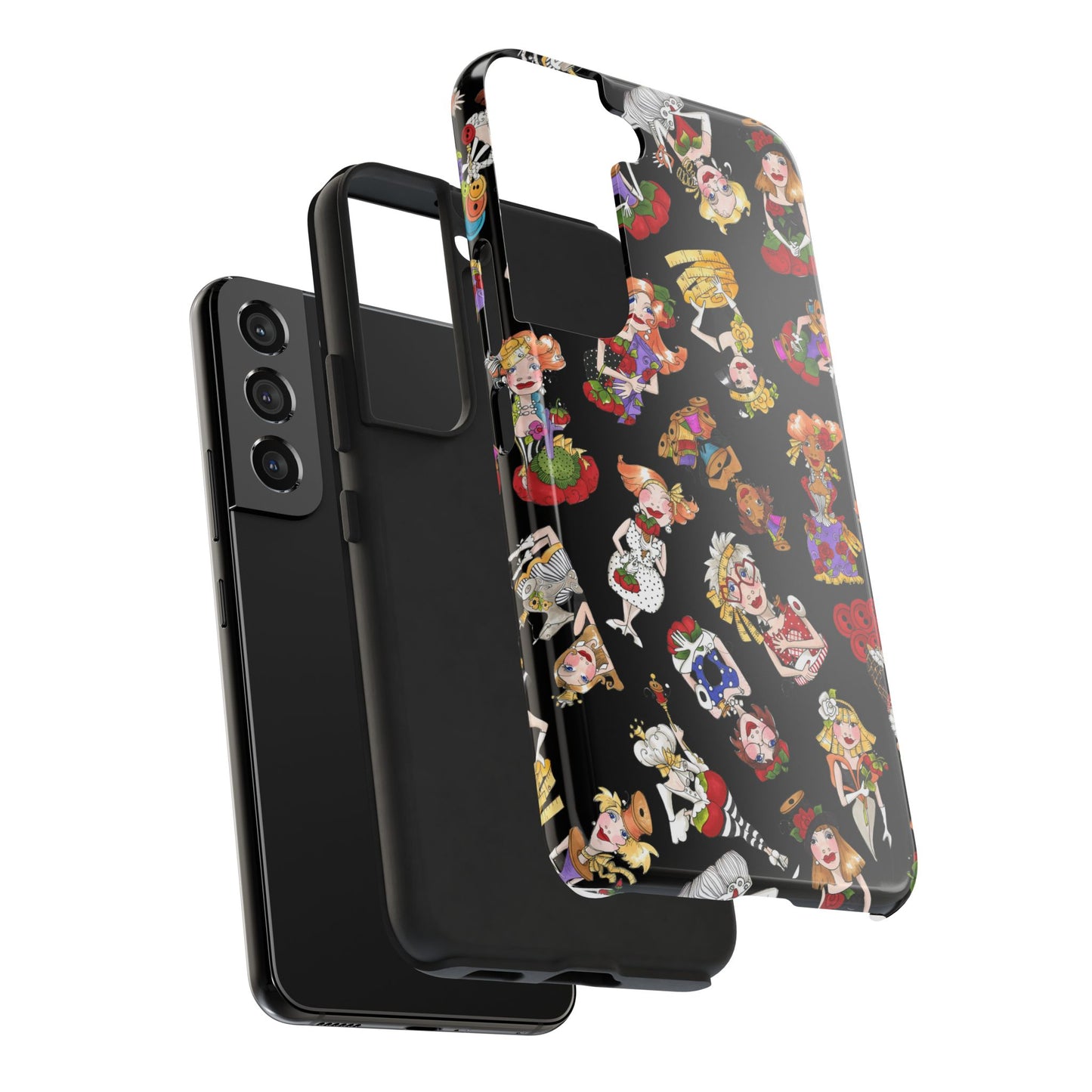 Curious Toss Black Phone Case