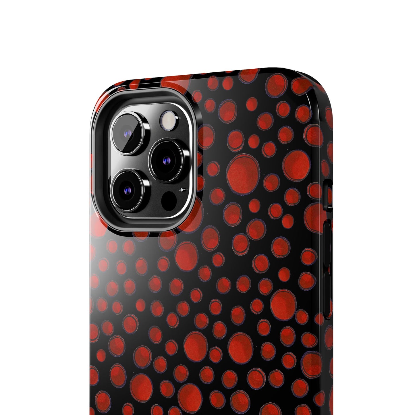 Dot Assortment Black / Red Phone Case