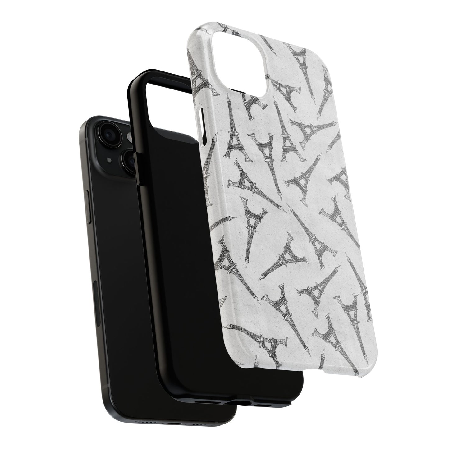 Eifelesque Silver Phone Case