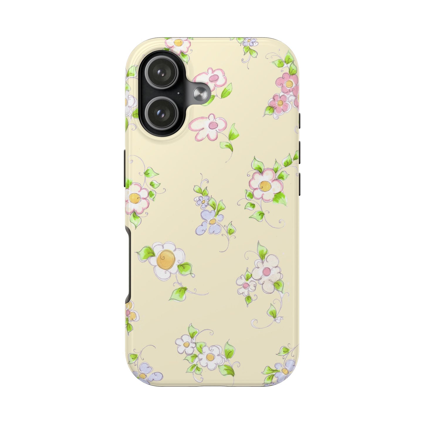 Precious Posies Yellow Phone Case
