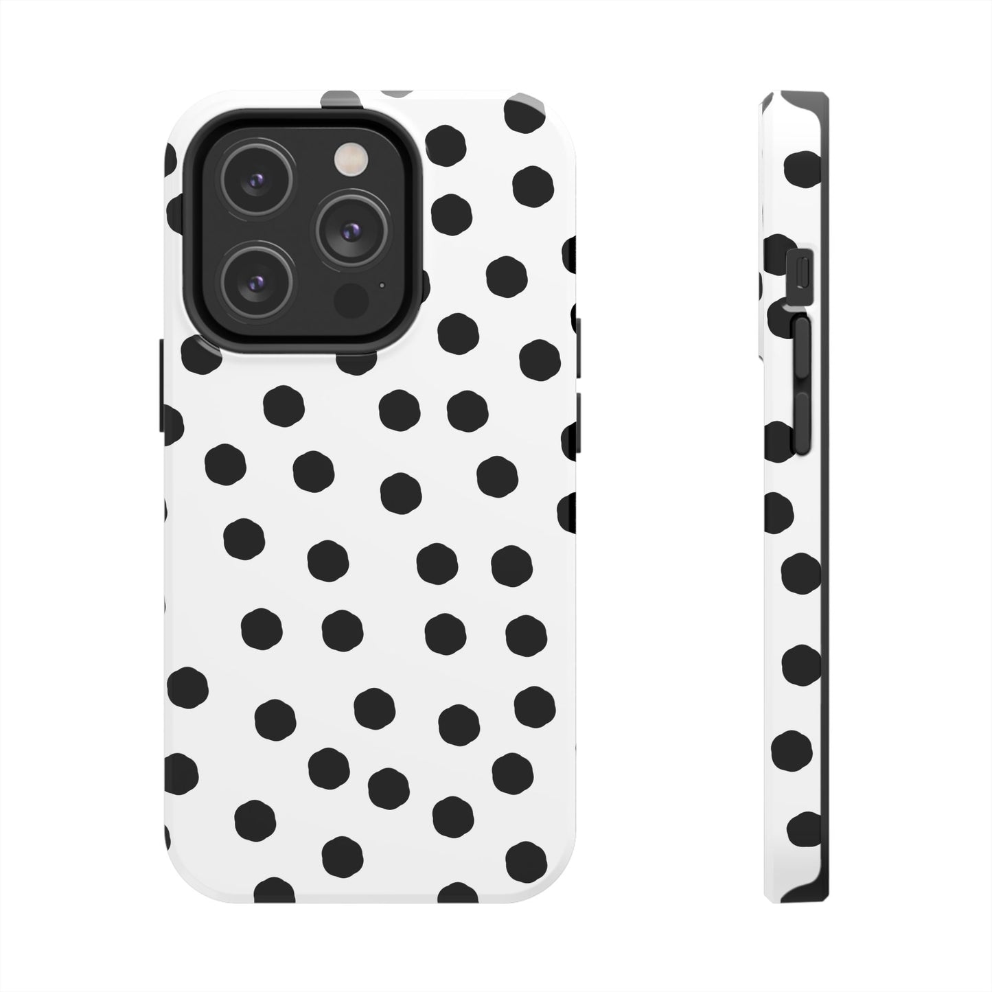Jumbo Dots White / Black Phone Case