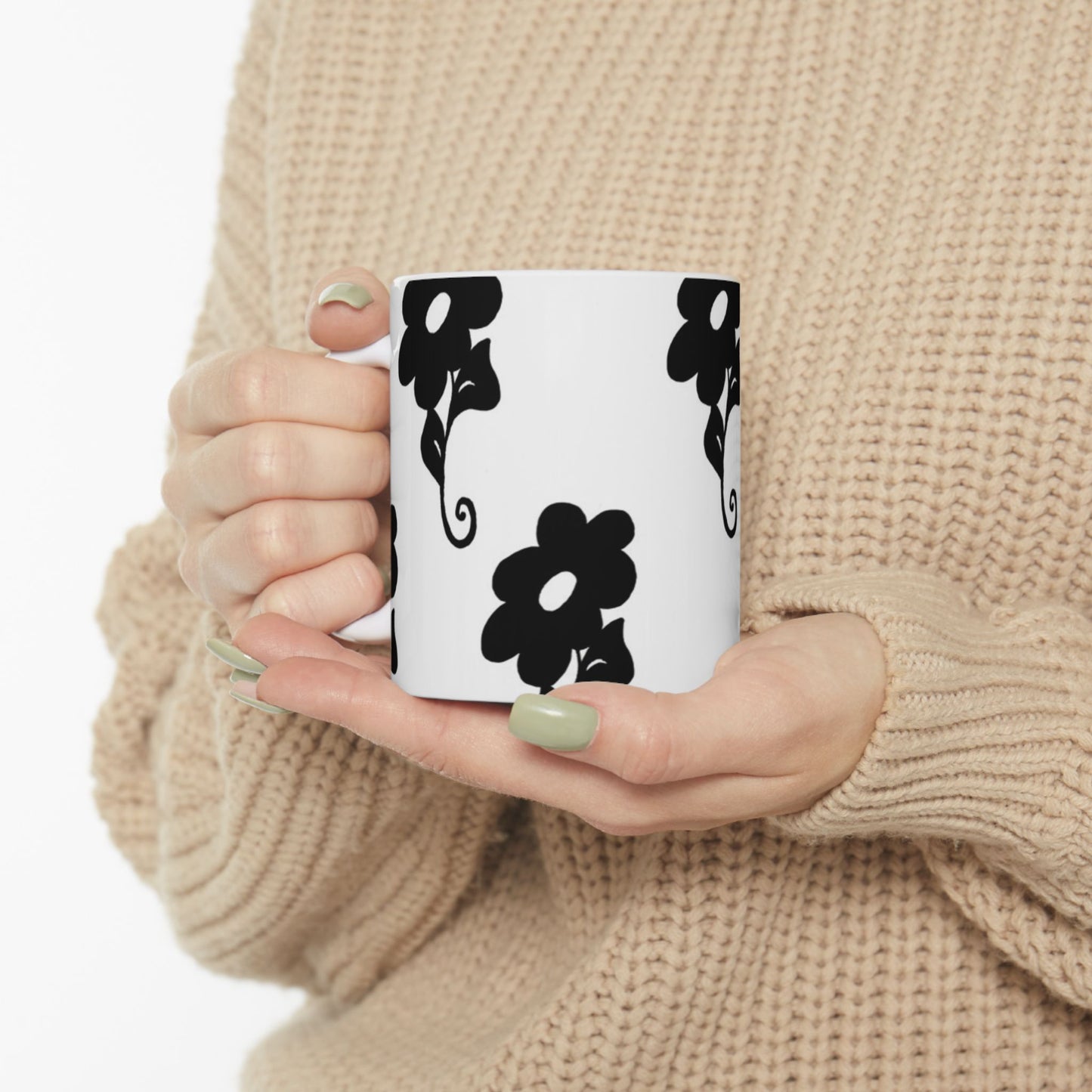 Daring Daisy White Cup