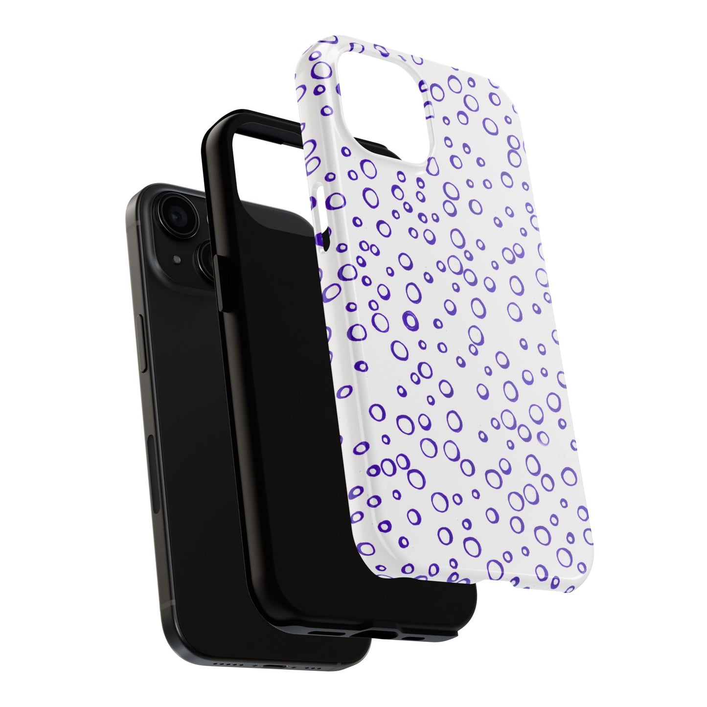 Blue See Through Dots Phone Case