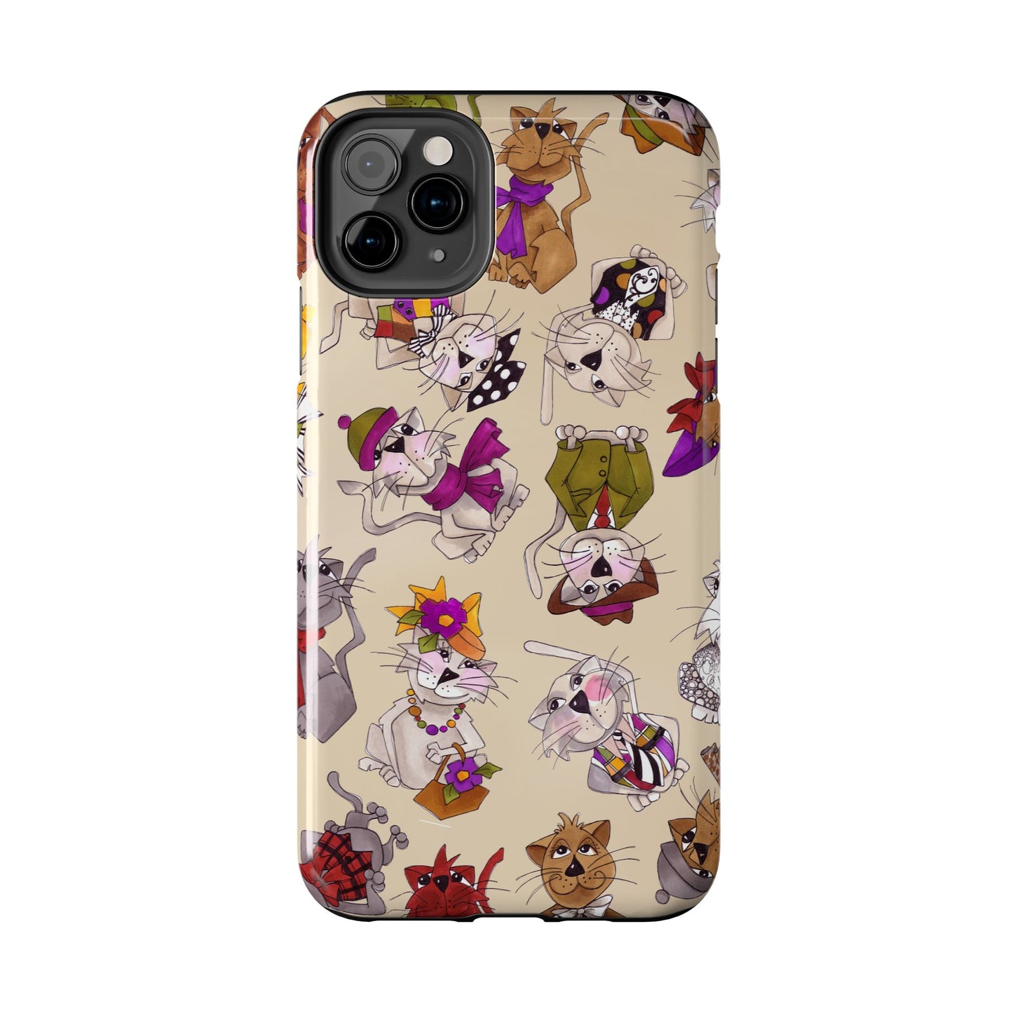 Spice Cats Tossed Muslin Phone Case