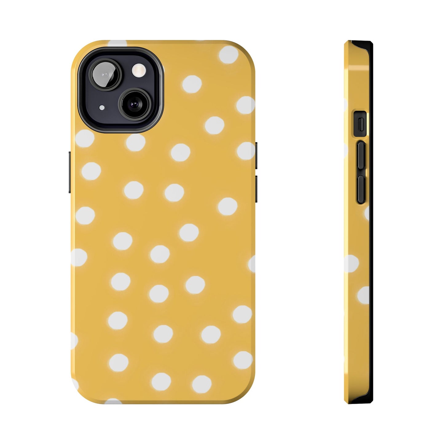 Jumbo Dots Yellow / White Phone Case