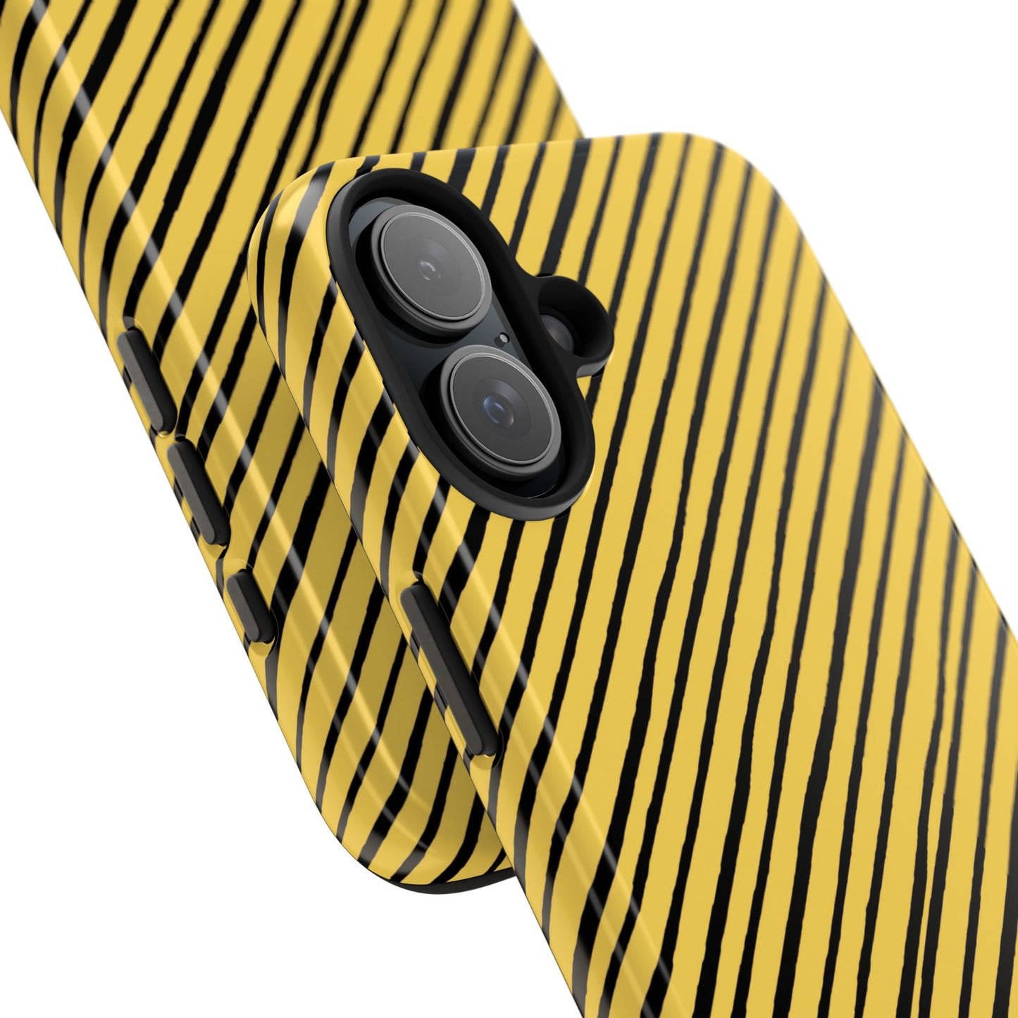 Quirky Bias Stripe Yellow / Black Phone Case