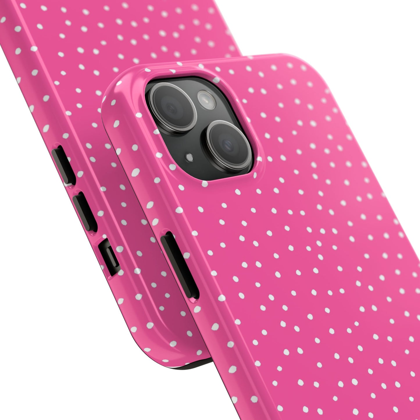 Dinky Dots Bright Pink / White Phone Case