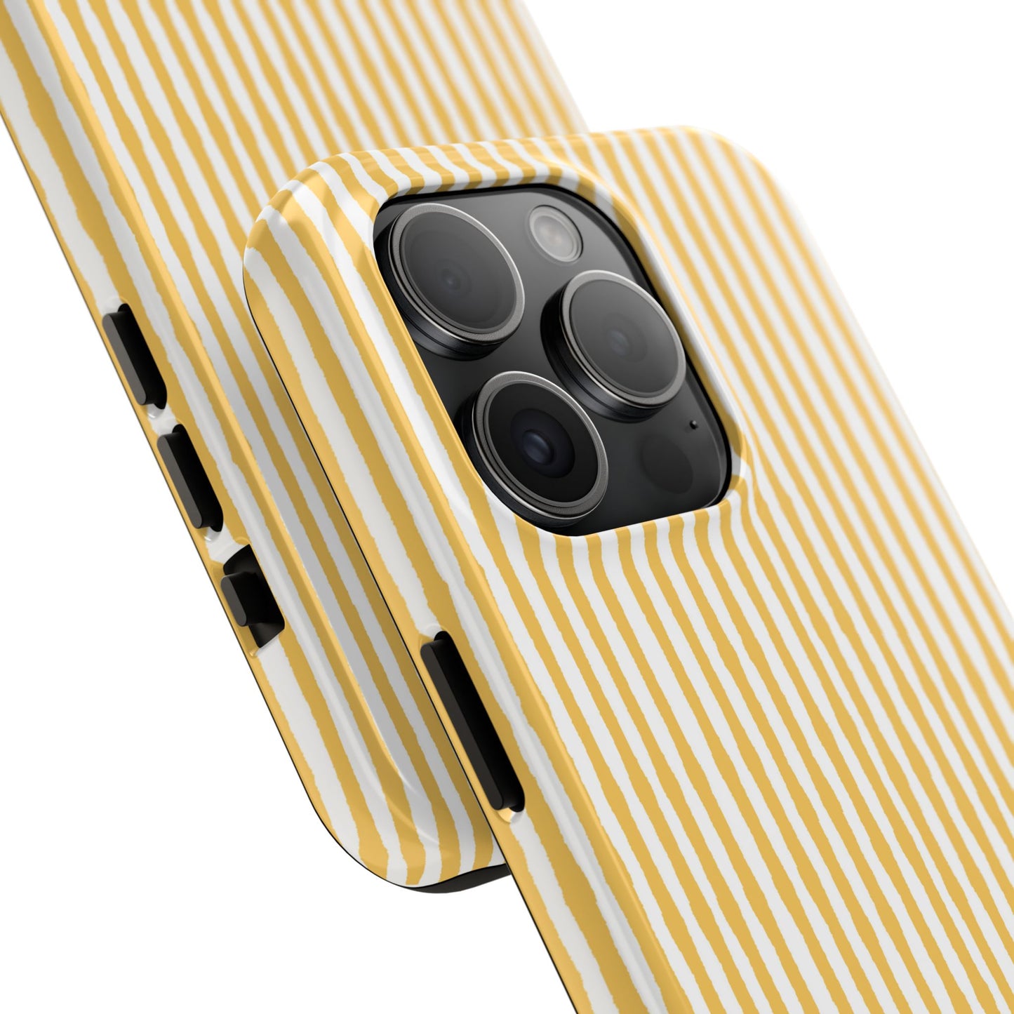Lazy Stripe Yellow / White Phone Case
