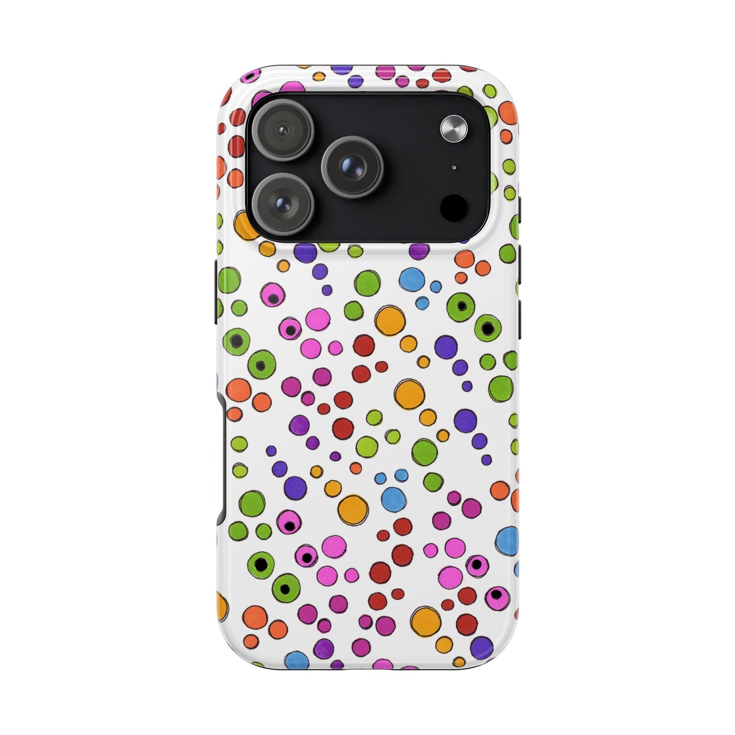 Dog Dots White / Multi Phone Case