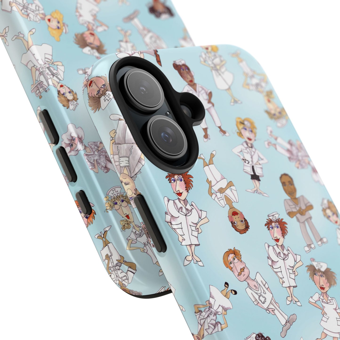 Tossed Nurses Aqua Phone Case