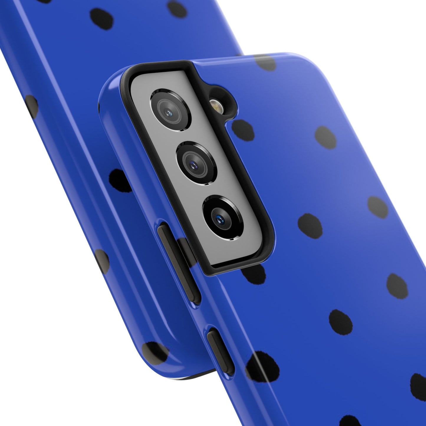 Dinky Dots Blue / Black Phone Case