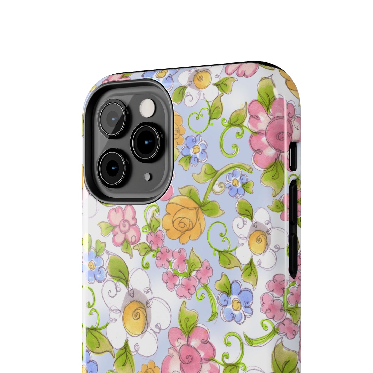 Flower Frolic Blue Phone Case