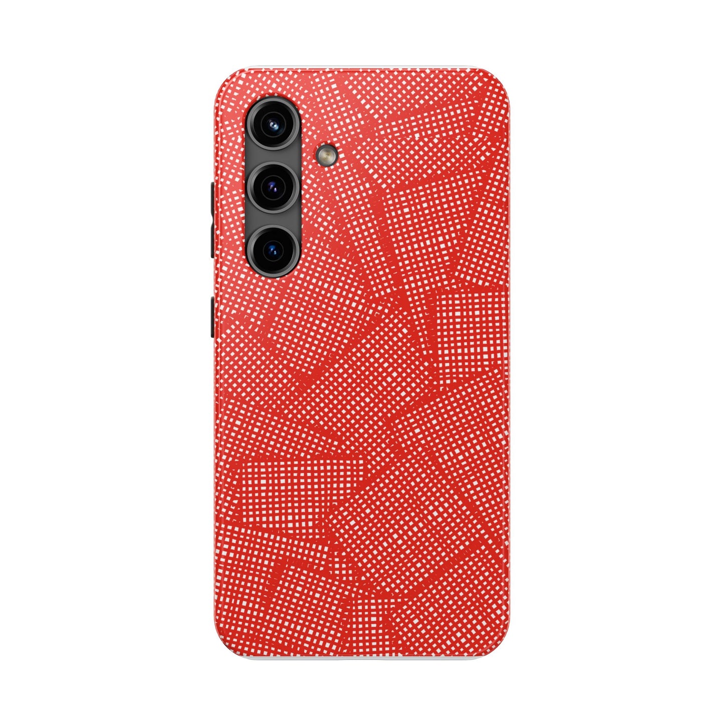 Check Patch Large Red Phone Case