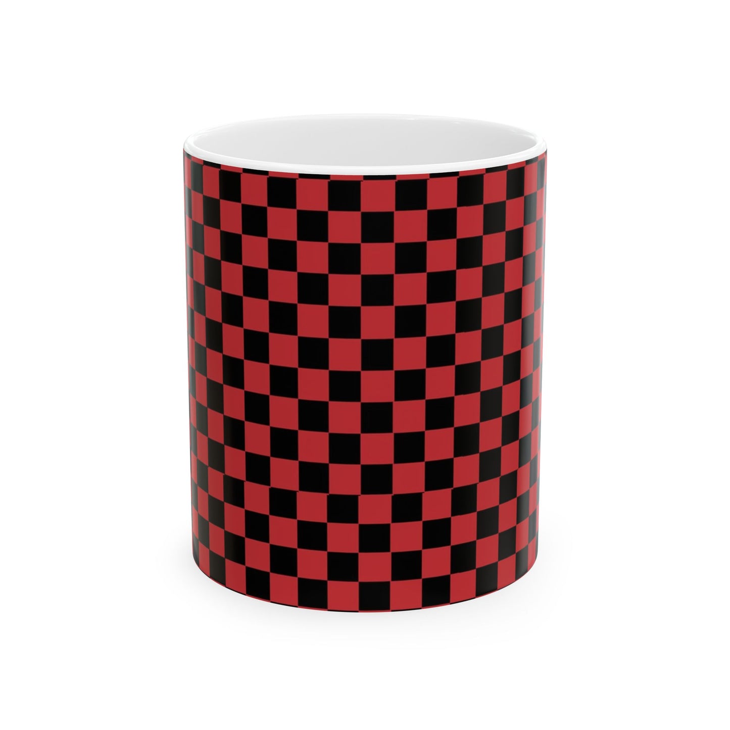 Checkerboard Red / Black Cup
