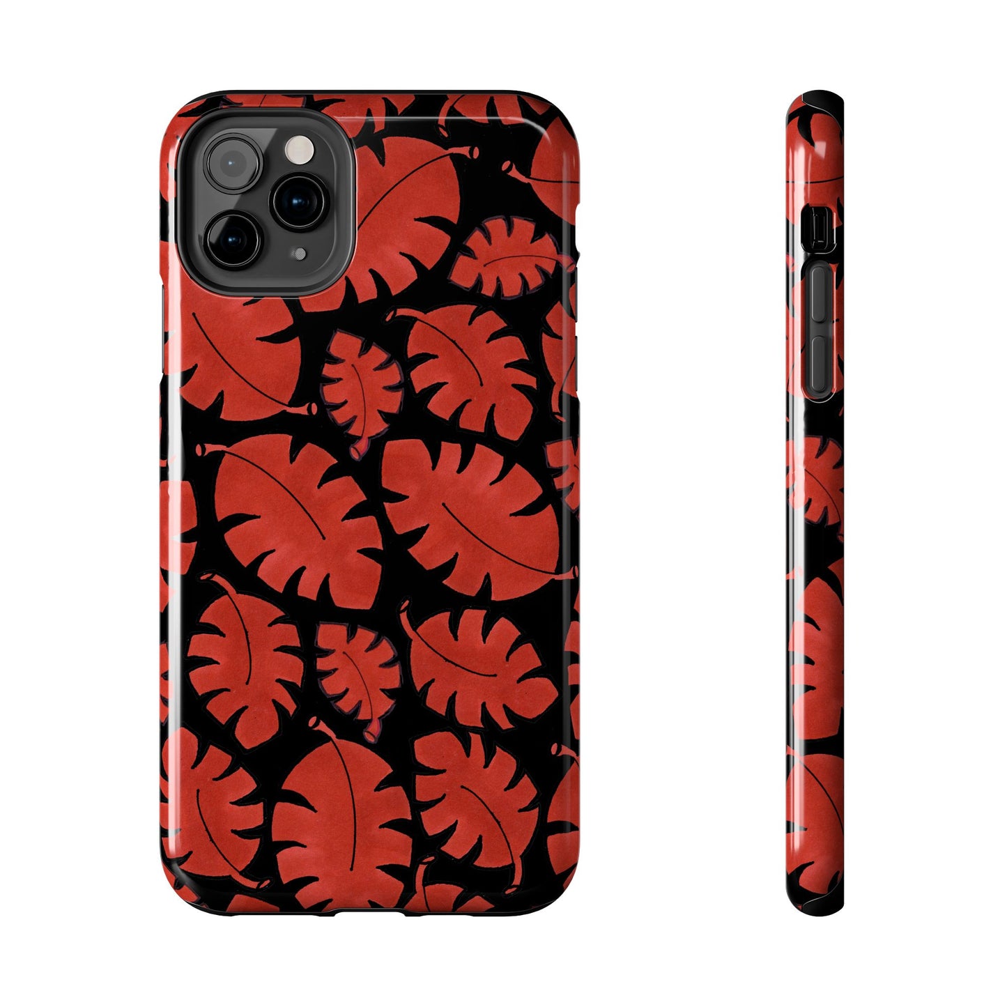 Red Bananas Black Phone Case