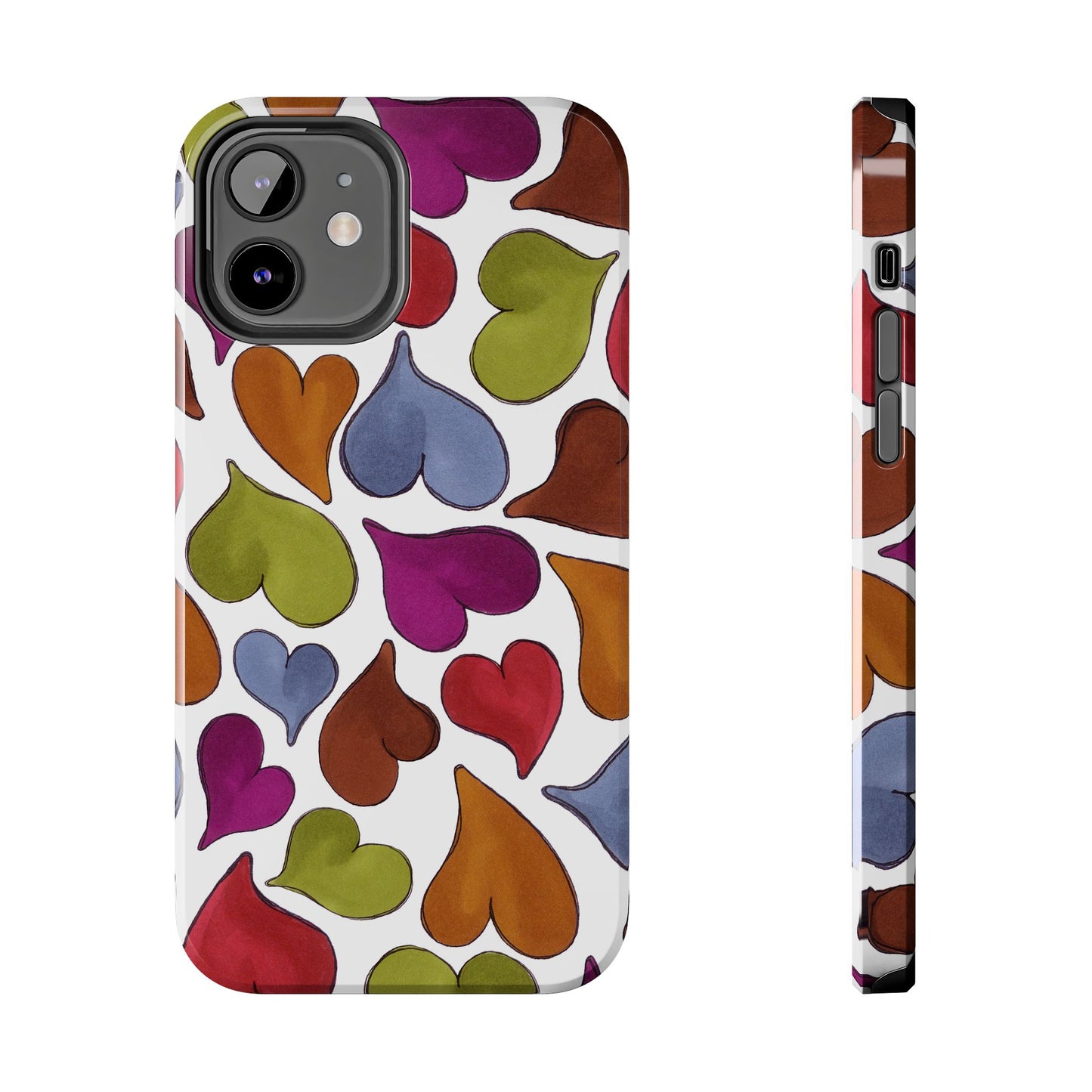 Big Hearted White Phone Case