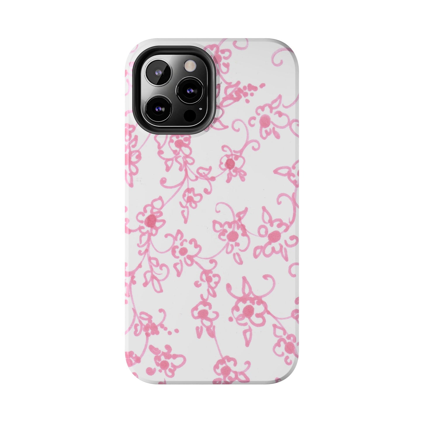 Juliette Ladies White / Pink Flowers Phone Case