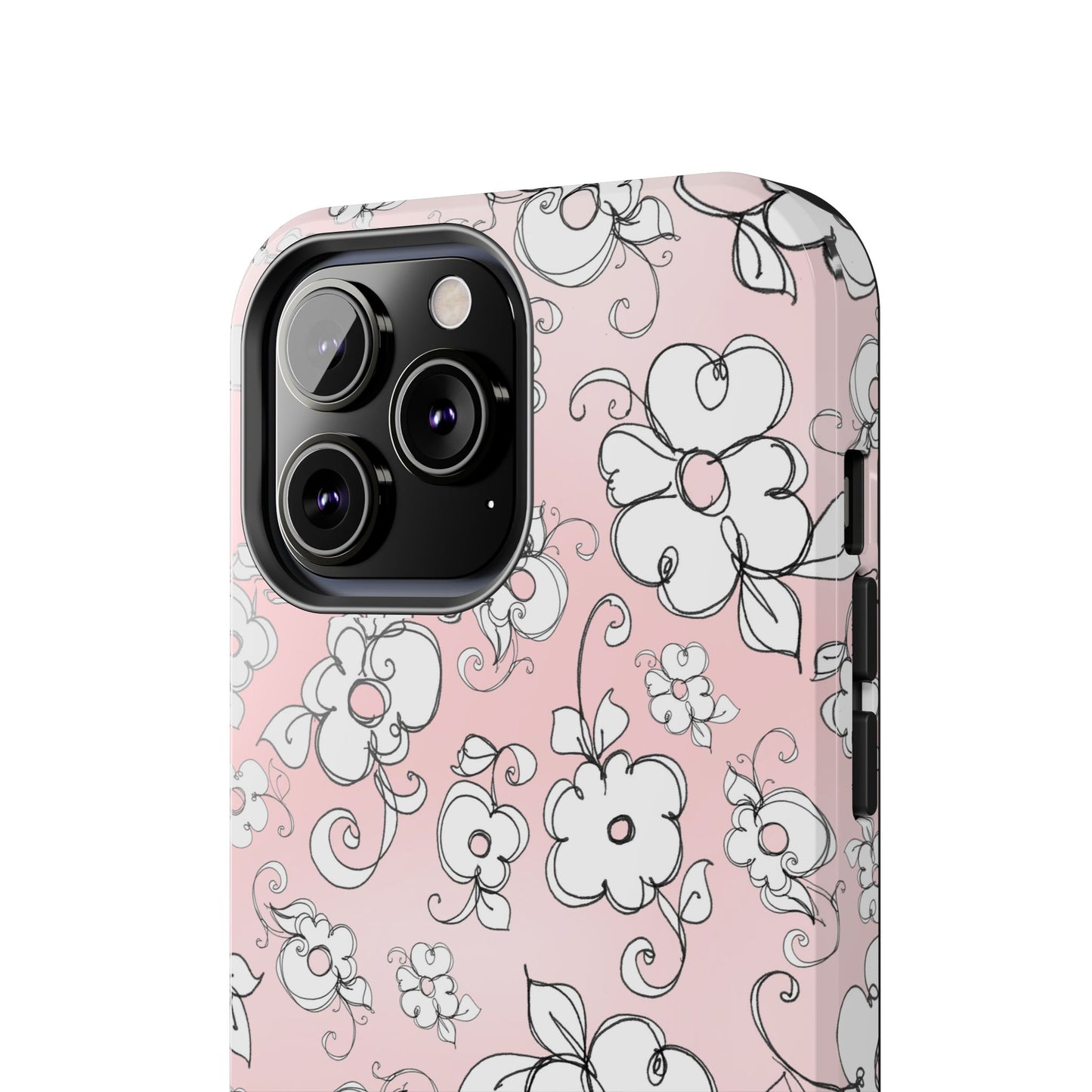 Lady Flowers Pink Sky Phone Case