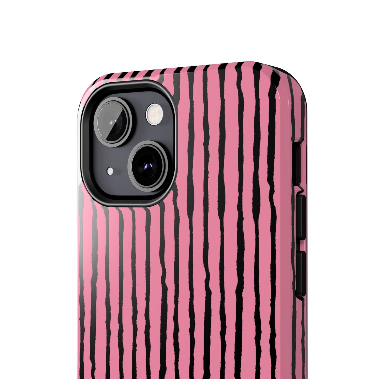 Sorta Stripe Pink / Black Phone Case