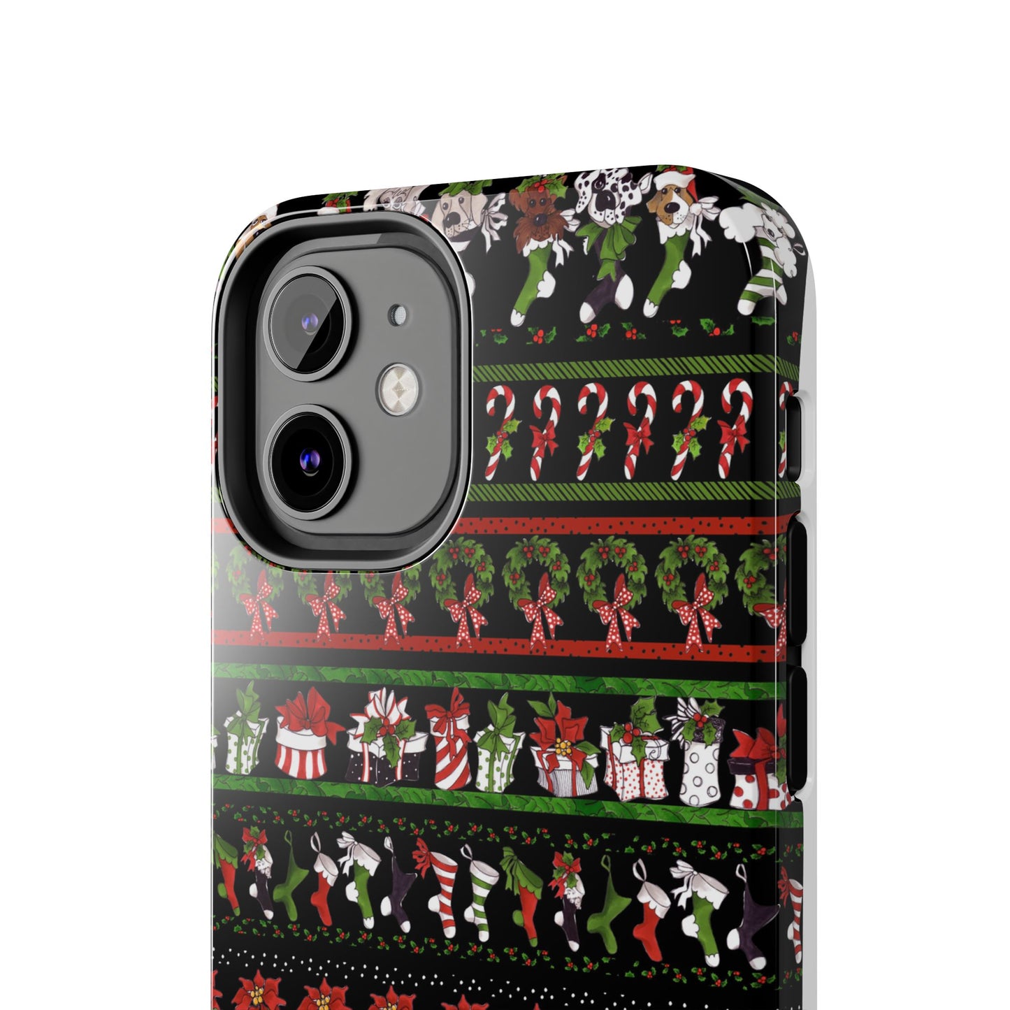 Holiday Borders Black Phone Case
