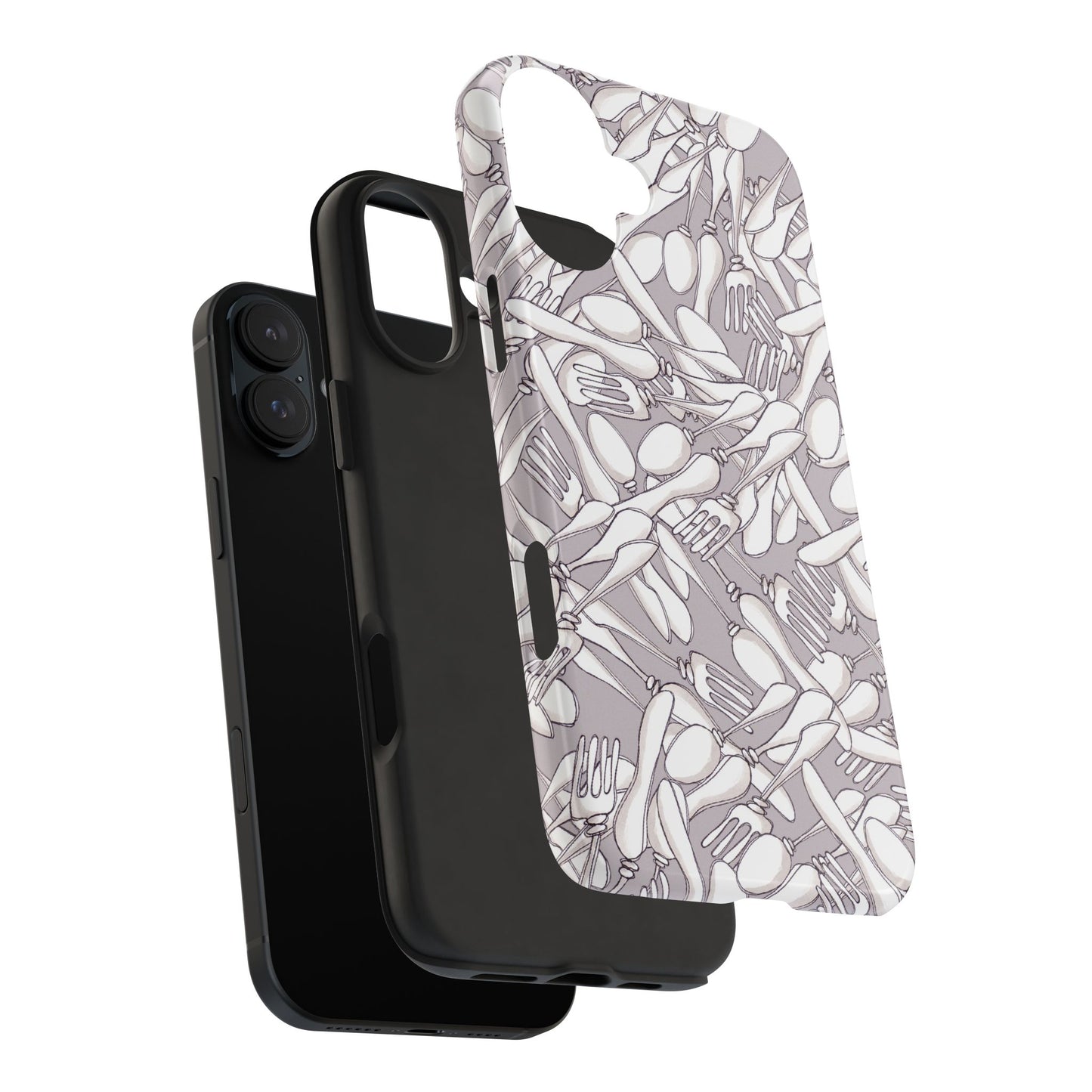 Silverware Wars Silver Phone Case