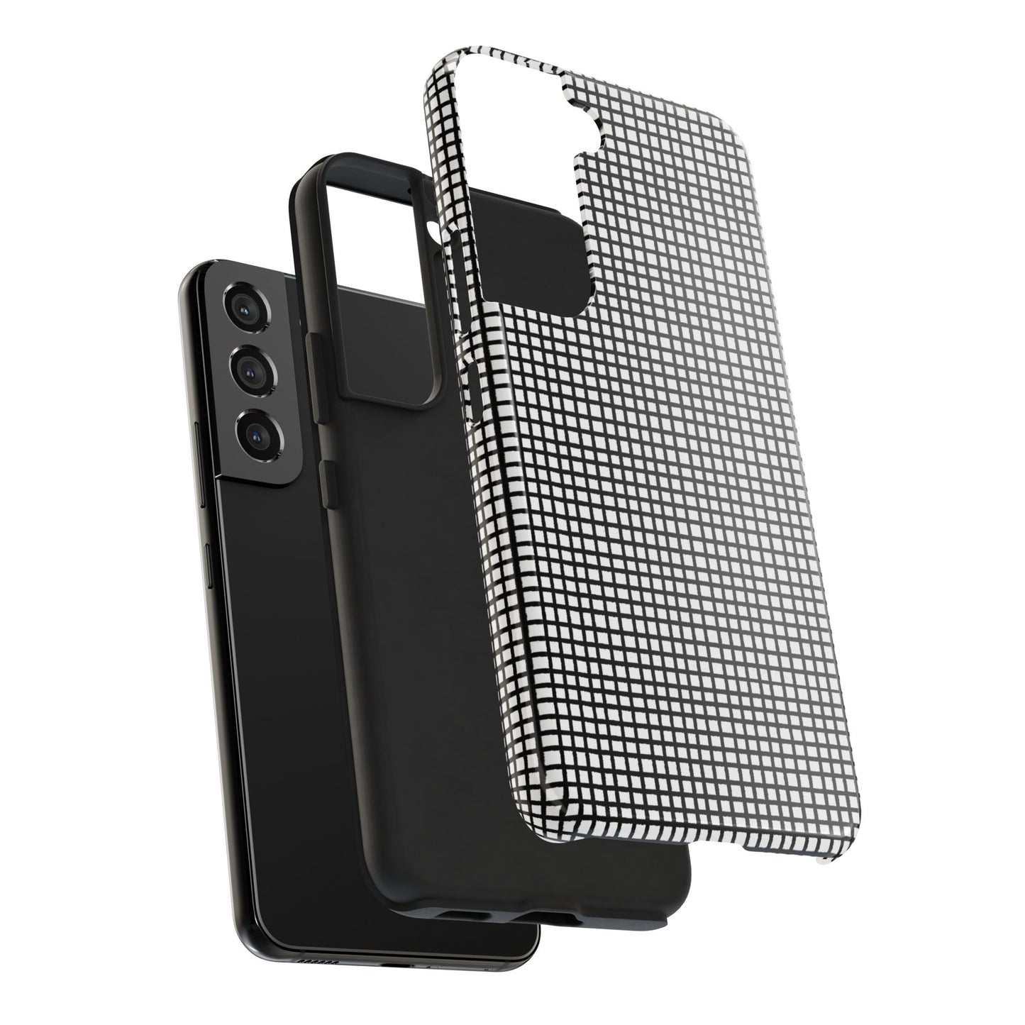 Gingham Black / White Phone Case
