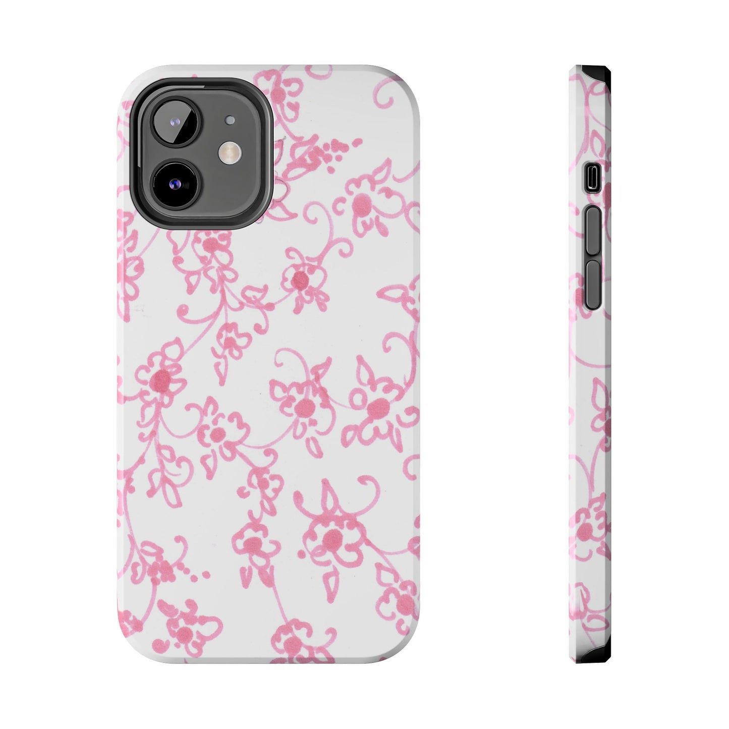 Juliette Ladies White / Pink Flowers Phone Case