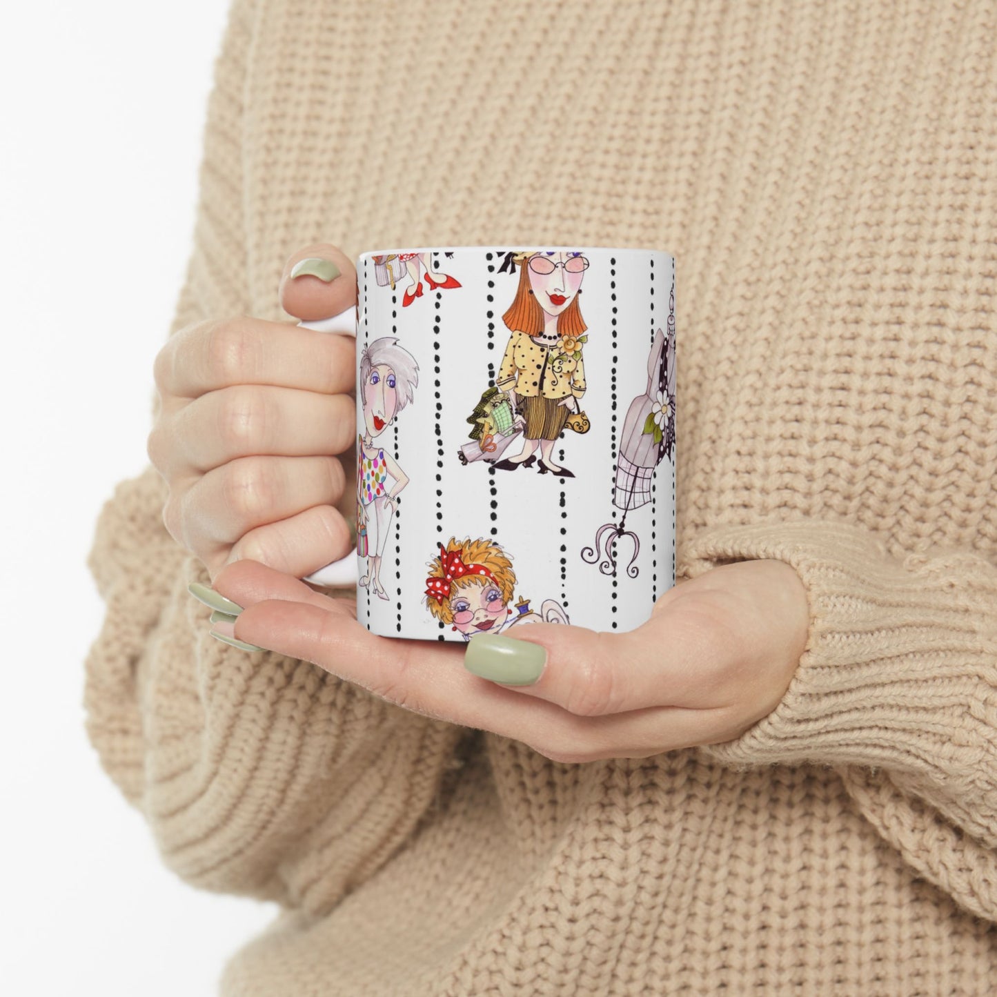 Sewphisticates White / Black Cup