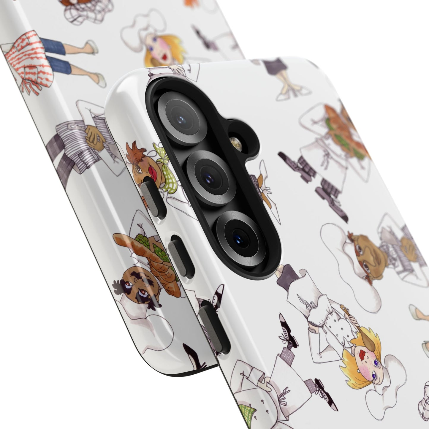 Tossed Chefs White Phone Case