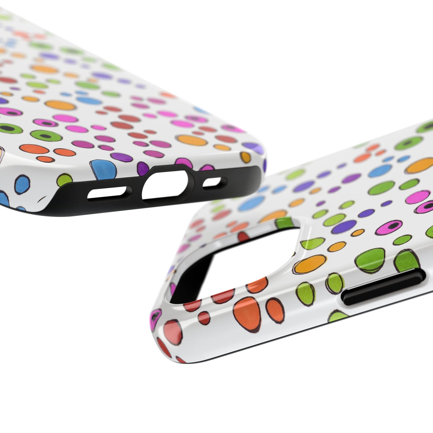 Dog Dots White / Multi Phone Case