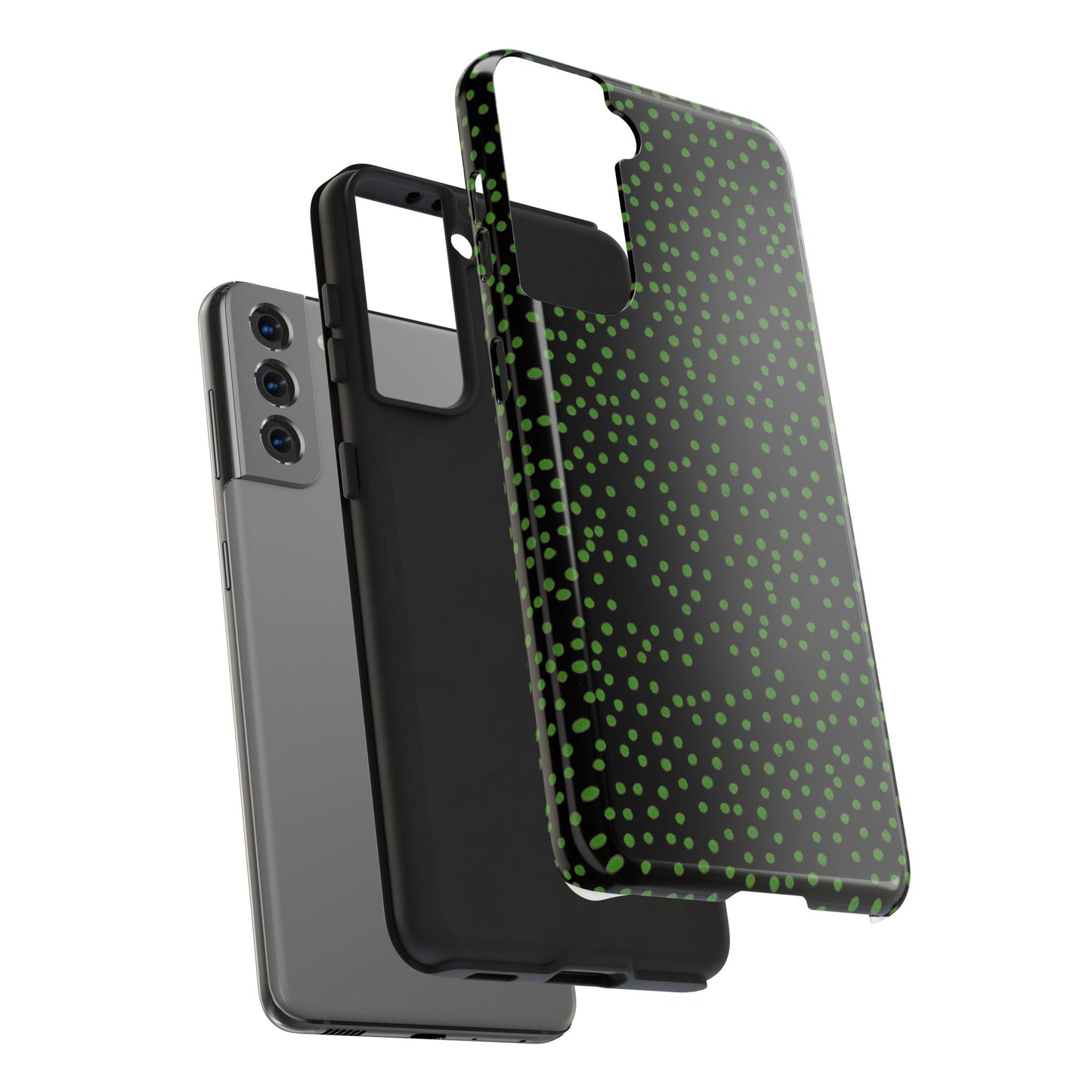 Dinky Dots Black / Green Phone Case