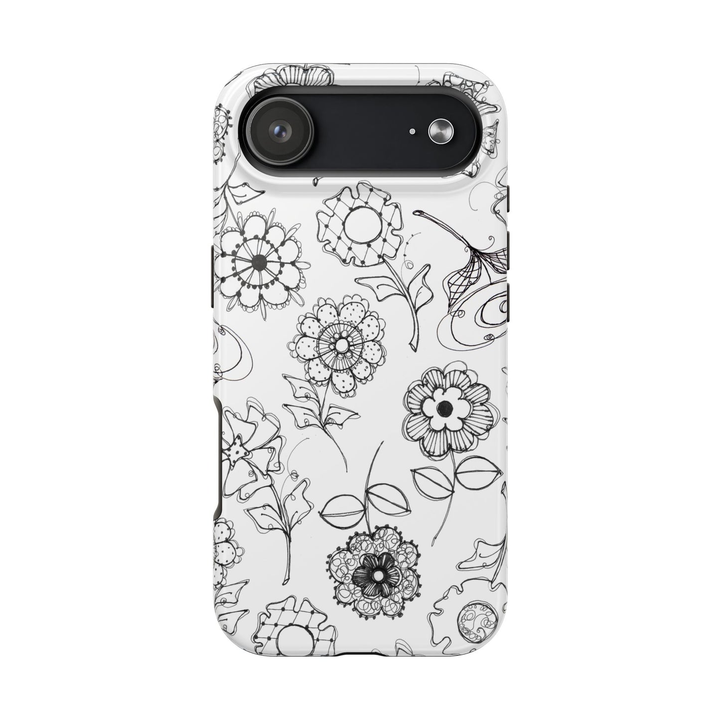 Paper Posies White Phone Case