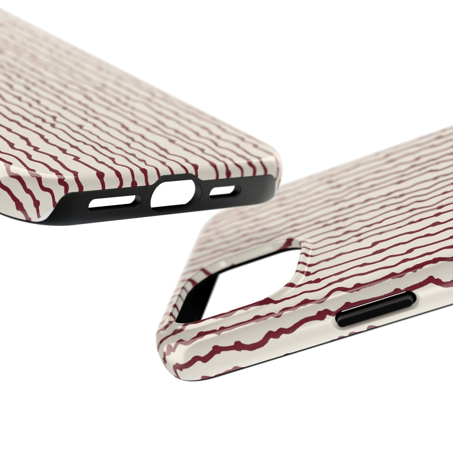Faux Seersucker Ivory / Red Phone Case