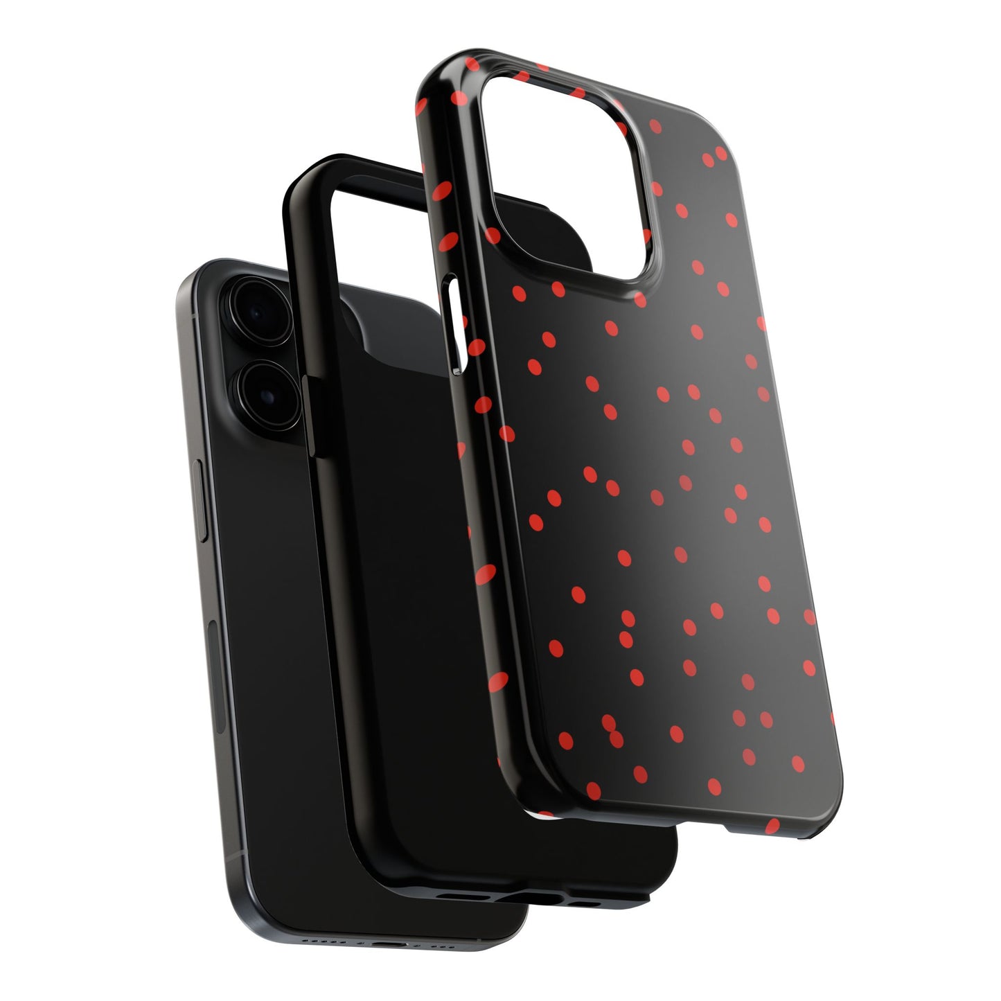 Space Dots Black / Red Phone Case
