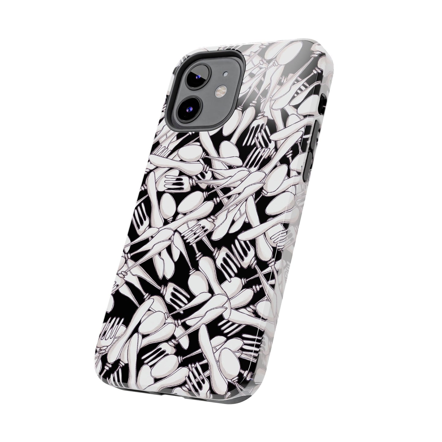 Silverware Wars Black Phone Case