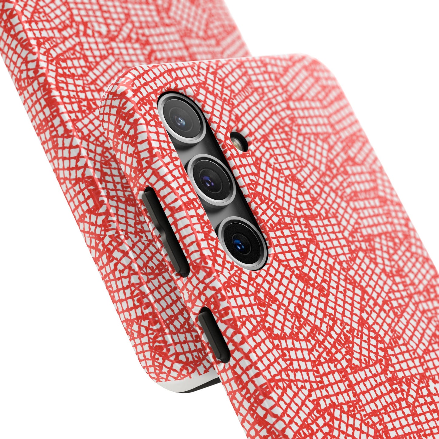 Check Patch Small Red Phone Case