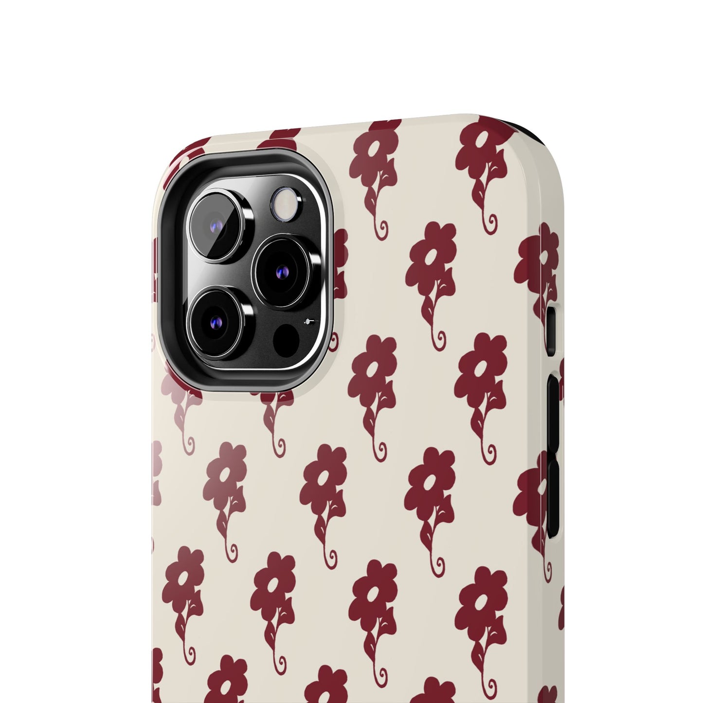 Flowers Ivory / Red Phone Case