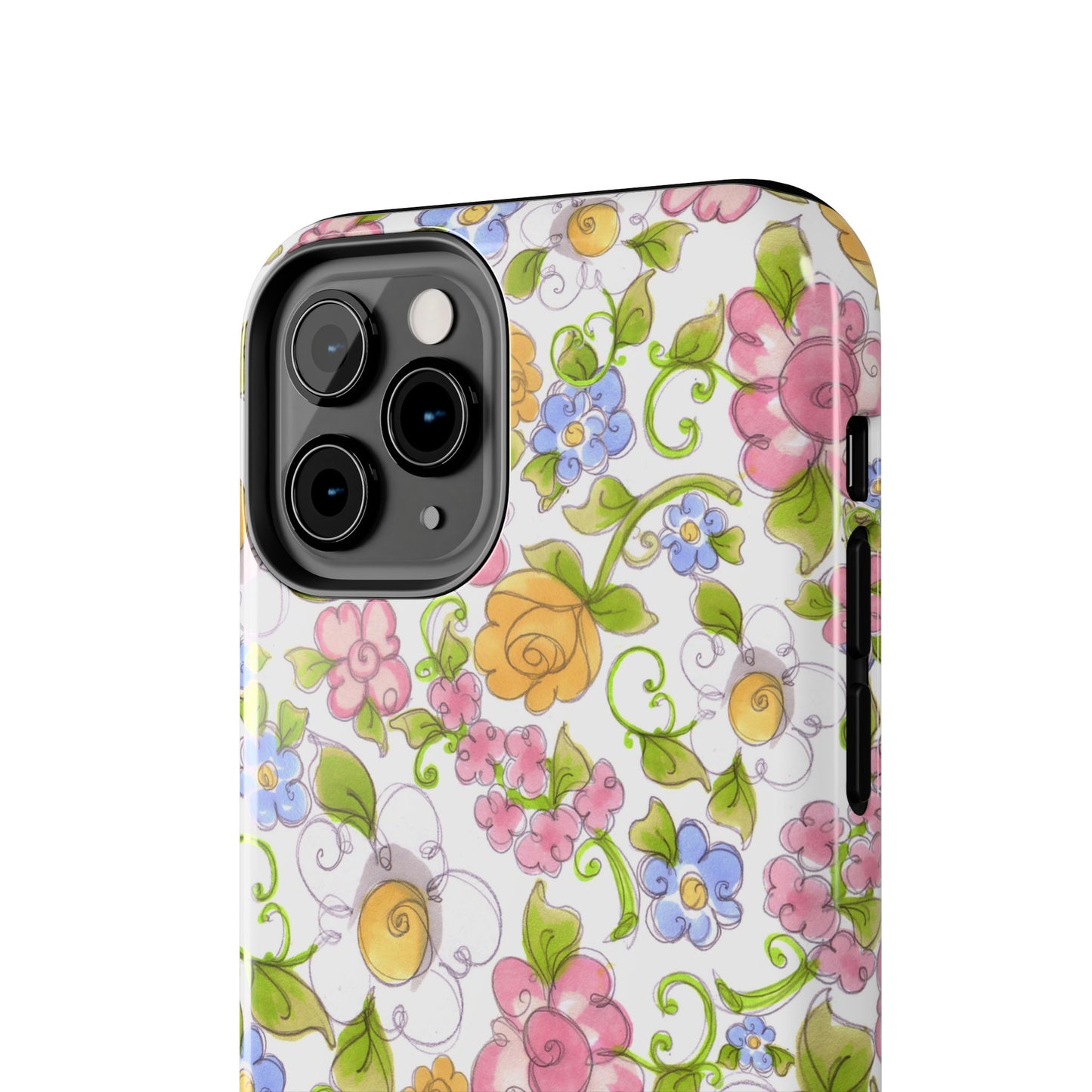 Flower Frolic White Phone Case